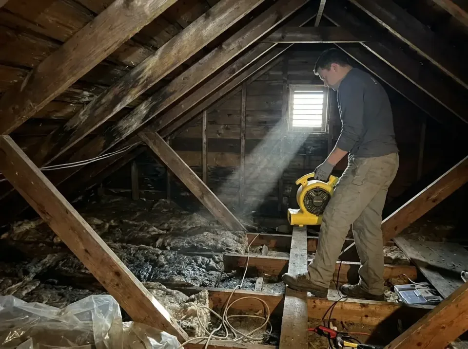 attic-water-damage-drying-proc-007 — frequently asked questions, Emergency Water Extraction & 24/7 Flood Response in Central…
